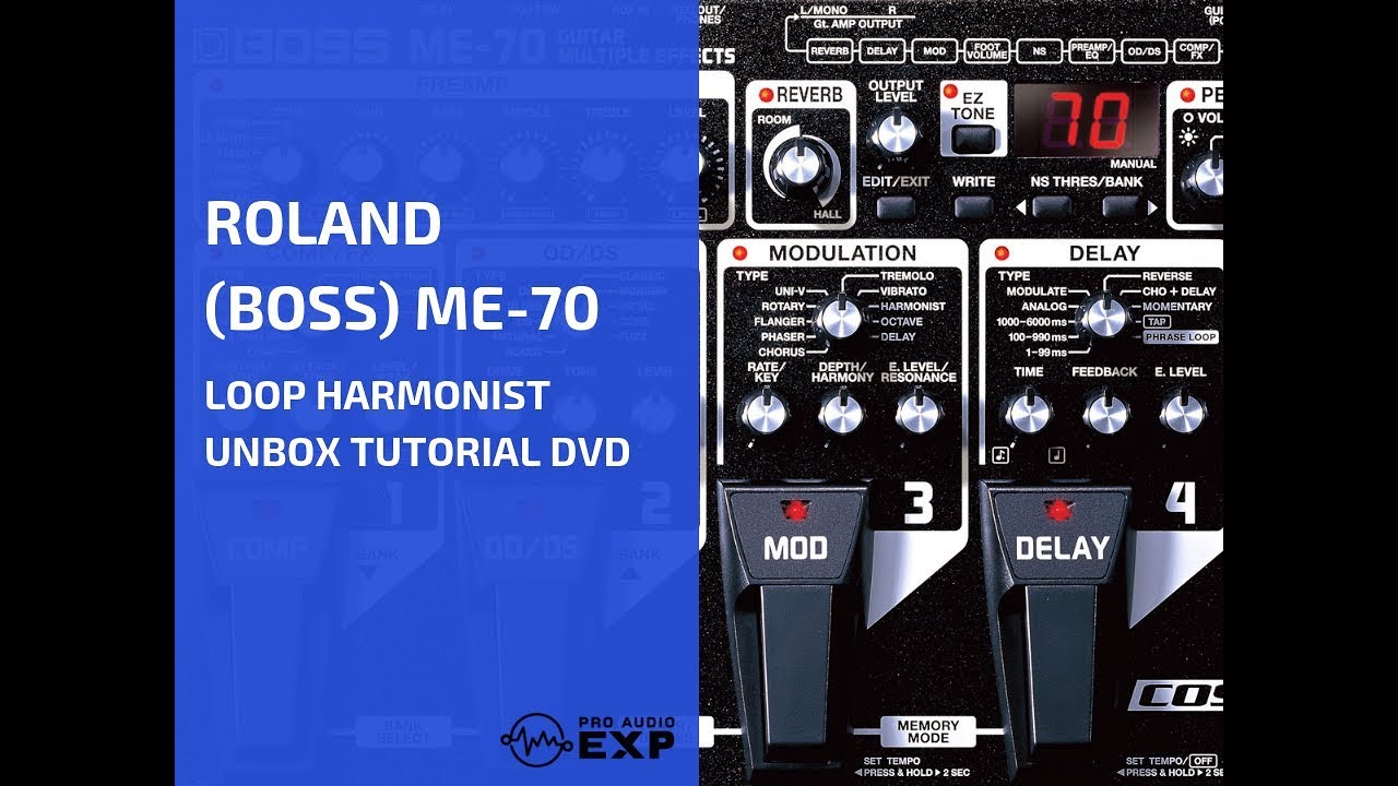 Roland Boss ME-70 loop harmonist unbox ... - YouTube