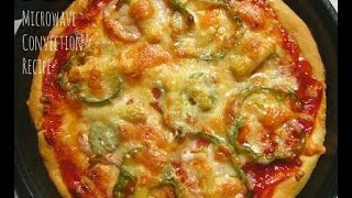 Make Veg Pizza in Microwave Convection Oven Recipe