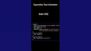 Typewriter text animation using CSS and HTML #shorts