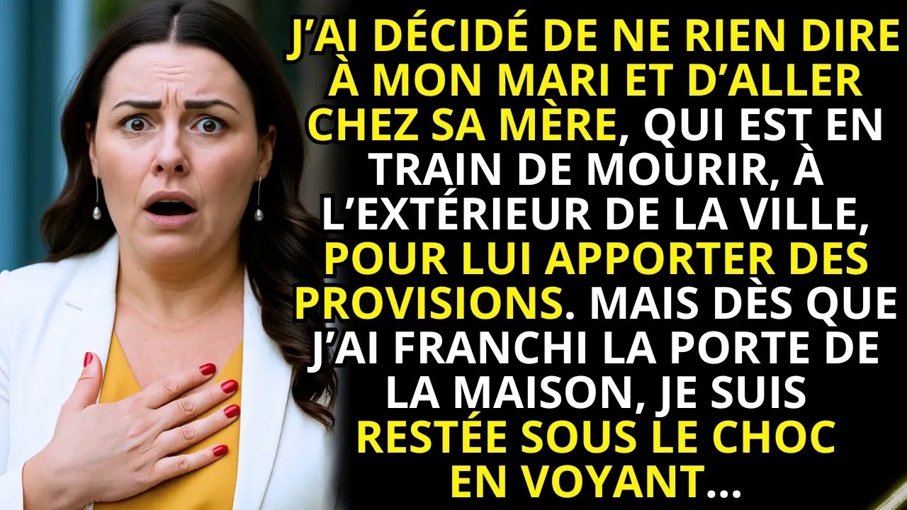 Ce matin-là, j'ai préparé un panier pour ma belle-mère, comme je le faisais souvent, sans rien dire à Marc. Mais quand je suis arrivée chez elle, sa voiture était garée devant la maison, alors...