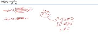 34) Find the domain of the function.
