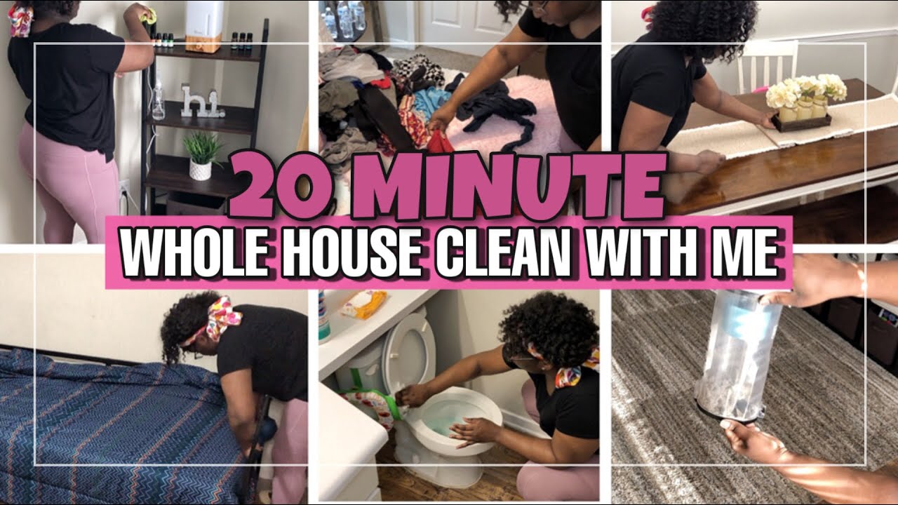 20 MINUTE ULTIMATE WHOLE HOUSE CLEAN WITH ME | LAUNDRY MOTIVATION - YouTube