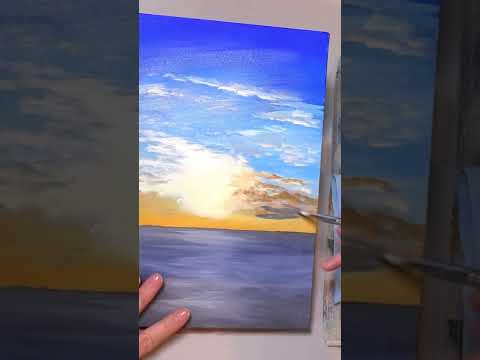 “Easy Dolphin Sunset Seascape” full tutorial available on my YouTube channel! 🐬 #shorts #art