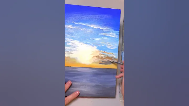 Easy Dolphin Sunset Seascape full tutorial availab...
