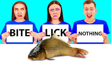 Bite, Lick or Nothing Challenge | Crazy Challenge by DuKoDu