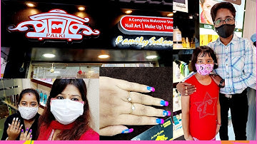 3rd time Nail Extension ll Diyar puja special hair cutting ll Nail Extension with Palki ll