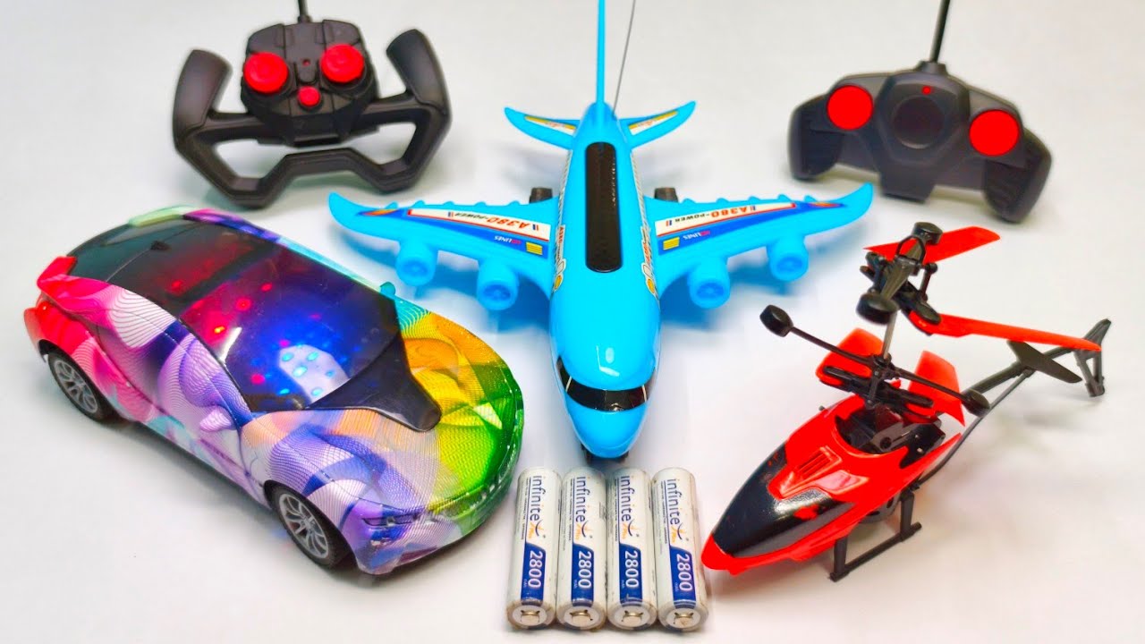 Radio control airplane a380 and remote control racing rc car unboxing ...