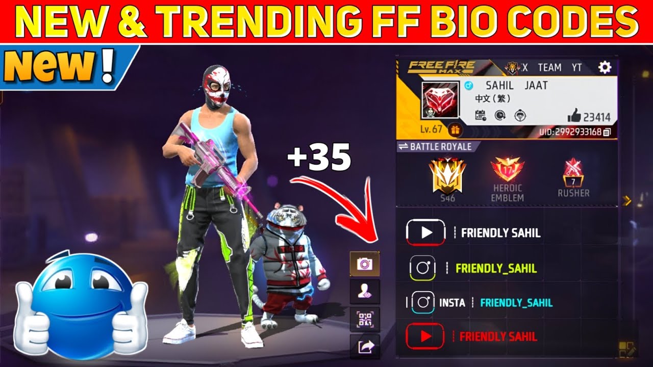 Free Fire New Bio Code 2025 | FF New Bio Code for Profile | New & Trending FF Bio Codes | 
