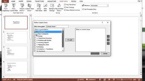 Microsoft PowerPoint - Custom Shows