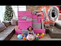 Tiana's 10th Birthday Party Opening Presents! Giant LOL Surprise Cake