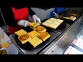 이삭토스트, 트리플 소세지, 딥치즈 베이컨 불갈비 토스트 / korean toast, triple sausage toast - korean street food