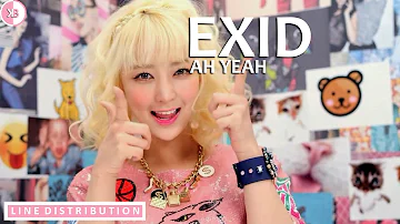 EXID - Ah Yeah: Line Distribution (Color Coded)