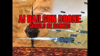 New Railgun AI Drones Are Devastating - Space Engineers