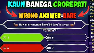 Playing KBC with a twist || Wrong Answer = Dare