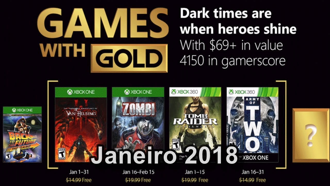 VÍDEO: Jogos Grátis - Games with Gold - XBOX One e 360 - Março 2018