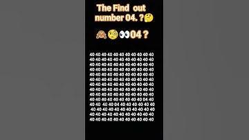 find out number The 04 ?🙈🤔🧐👀🧠 #braintestsolution #facts #quiz #paheliking #top