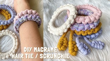 DIY Macramé Haarelastiek / Scrunchie Tutorial