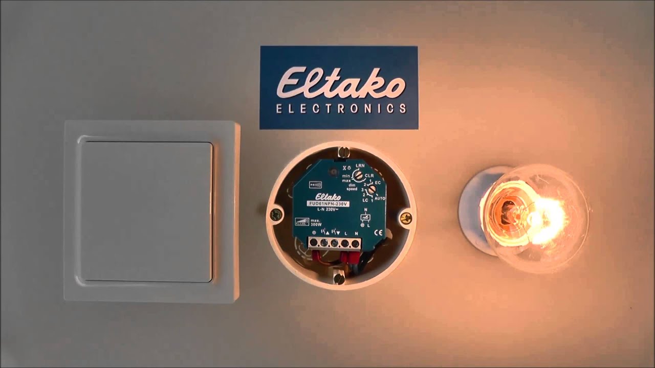 Tutorial Enocean Eltako Fud61npn 230v Francais Youtube