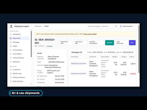 Watch shipping and logistics software overview