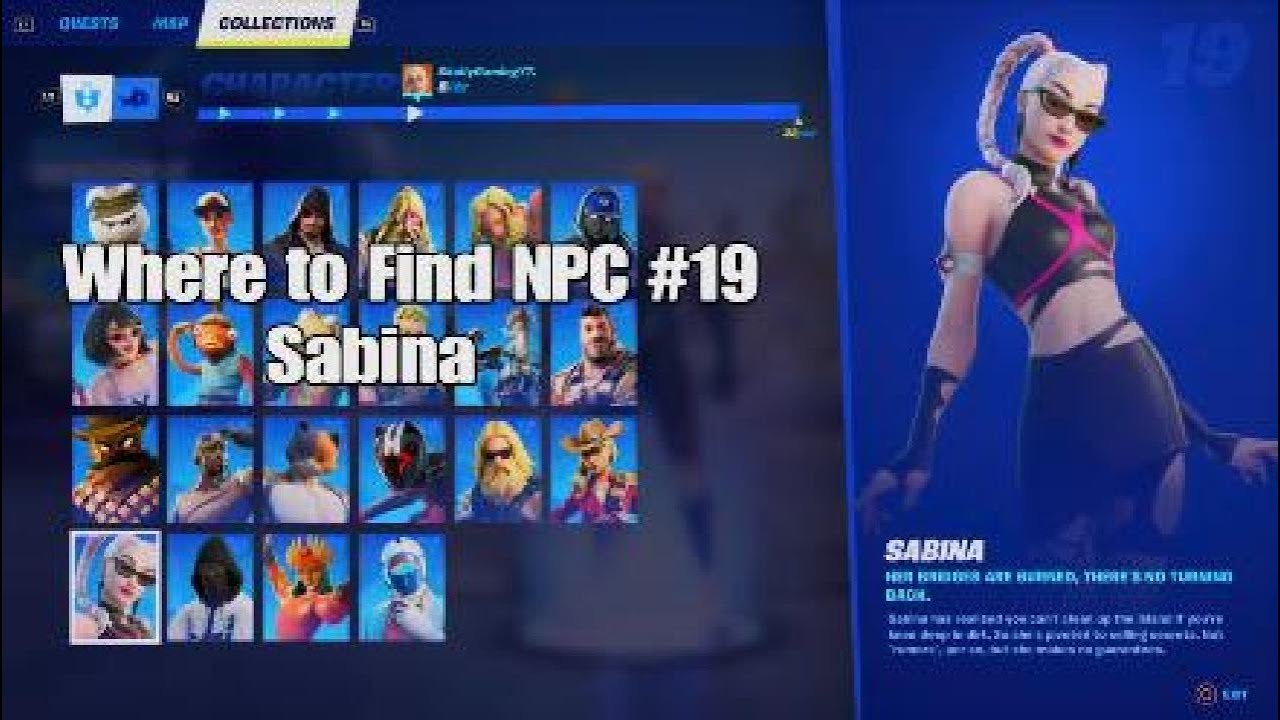 Where to Find Fortnite NPC #19 Sabina - Shell or High Water - Chapter 3 Season 4