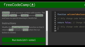 Understanding Boolean Values, freeCodeCamp Basic Javascript