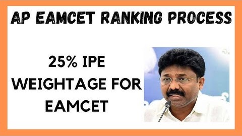 AP EAMCET 2022 RANKING PROCESS ll 25% IPE WEIGHTAGE FOR EAMCET ll
