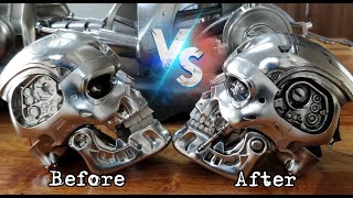 Build the T-800: Skull Modification Before and After Comparison