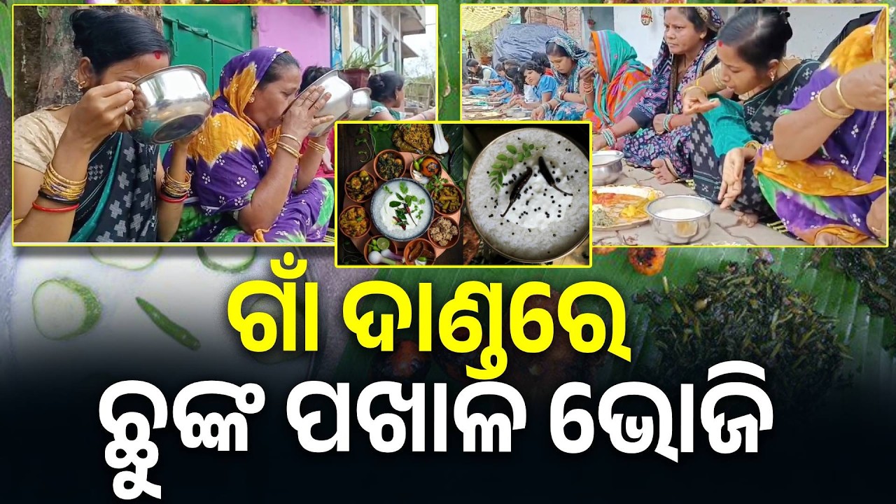 ପଖାଳ ଦିବସରେ ଗାଁ ଲୋକେ ଧୁମ୍ ଖାଇଲେ ପିଇଲେ ତୋରାଣି ପାଣି  || Knews Odisha