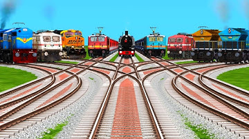 9️⃣ Most Realistic Indian Trains Running At Diamond Railroad Tracks | train videos indian railways
