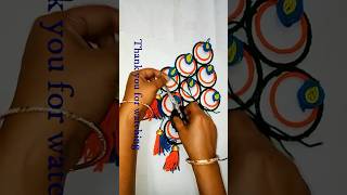 wallhanging waste bangle reuse ideas/ best woolen craft/ diy craft