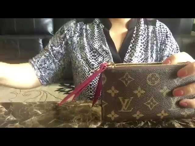 Louis Vuitton Monogram Canvas Fuchsia Adele Compact Wallet - Yoogi's Closet