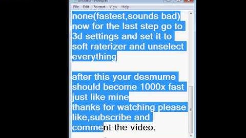 how to speed up desmume works on all versions