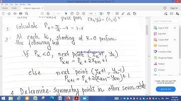 Midpoint circle example and algorithm
