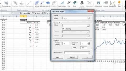 NumXL simulation demo in Excel