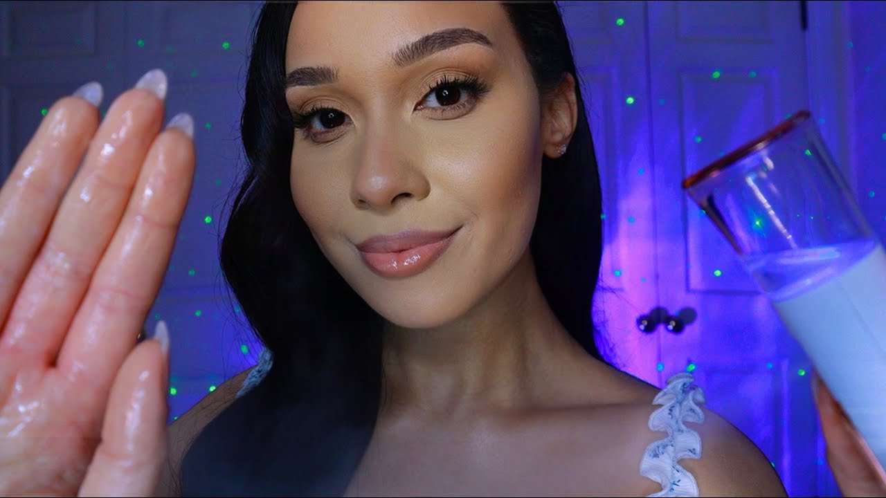 ASMR Most Relaxing Personal Attention For Sleep 💜 Facial Treatment, Hair brushing, Brows | Roleplay