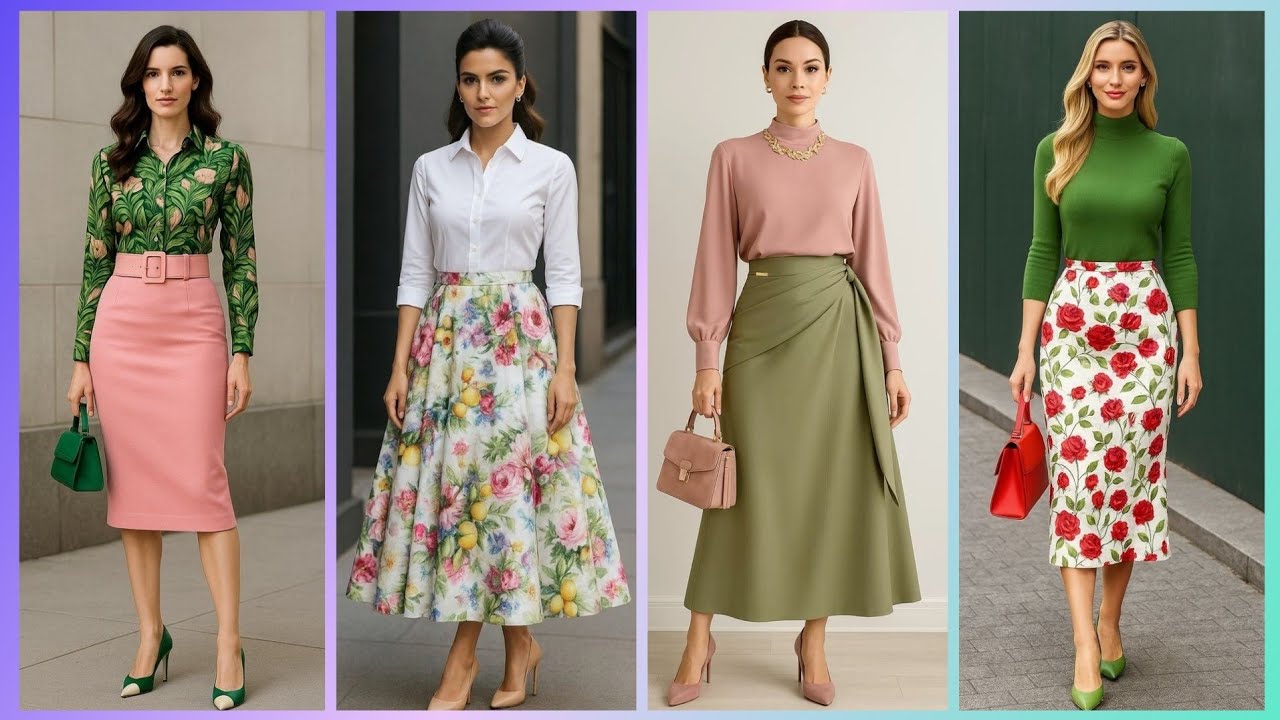 2025 Modest Skirt Outfits For Classy Women