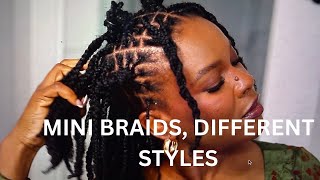 Easy Mini Braids Styles On 4c Natural Hair| Styling Option for Mini Braids ❤️