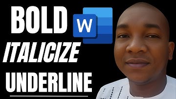 How to Bold, Italicize, and Underline Text in Microsoft Word: Basic MS Word Formatting