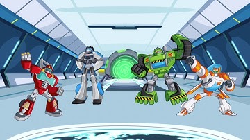 Transformers Rescue Bots - Disaster Dash Hero Run - HARD Mode w  Epic DinoBots! By Budge