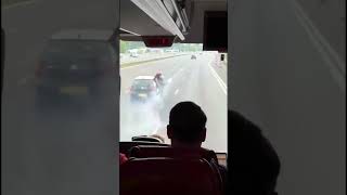 FC Twente fans followed the team bus on the highway ahead of the away clash against PSV Eindhoven