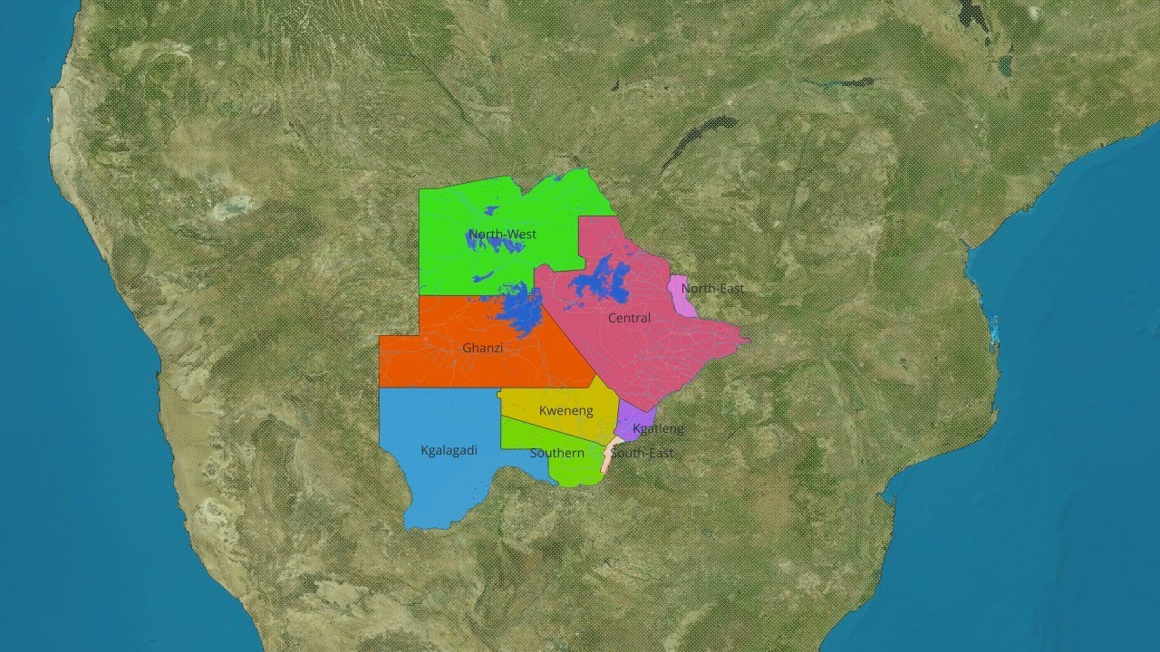Population distribution in Botswana (1950 2022) YouTube
