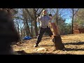 My wood splitting technique, slow-mo