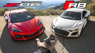 C8 Corvette Z06 v Audi R8 V10 | Battle of the NA Supercars