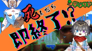【Terraria】死んだら即終了！初心者コラボ！【水無好れく/銀猫亭】