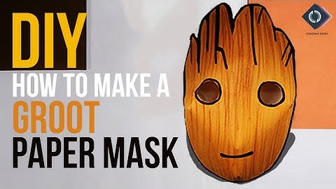 3D Mask | How to make a Groot paper mask | DIY