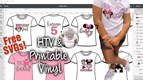 DIY:How to Design and Make Your Own Birthday Disney Minnie Mouse T-shirts! HTV Vinyl. Free SVGs - DayDayNews