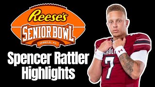 Spencer Rattler 2024 Senior Bowl Day 1 Highlights (South Carolina QB)