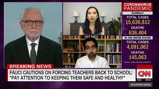 Sal Discusses the Safety of Reopening Schools on the Situation Room With Wolf Blitzer