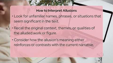 What Role Does Allusion Play In Text Interpretation?