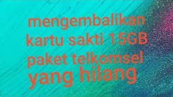 Cara mengembalikan kartu sakti paket combo 15GB yang hilang - Durasi: 5.05. 